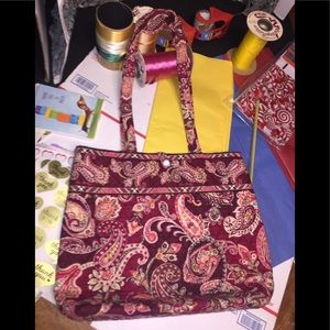 Vera Bradley’s Red & Pink Paisley Tote